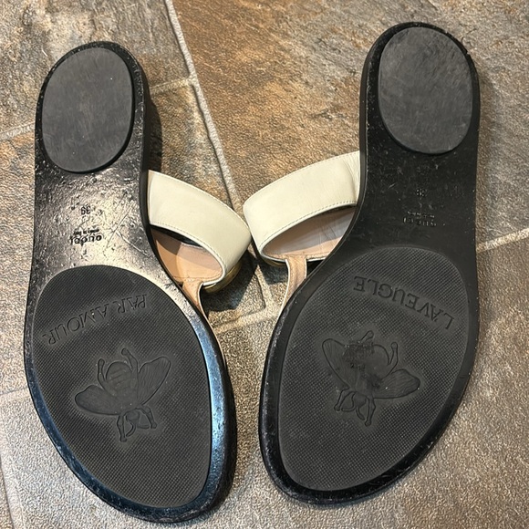 Gucci Marmont flat sandals in mystic white size 39 - Picture 6 of 8